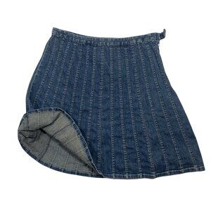 blue denim flared  A-Line skirt size 12 TALBOTS